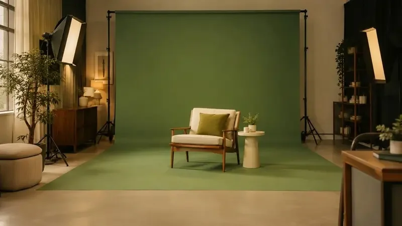 拍摄间隙，工作人员正在核对当天的分镜安排。